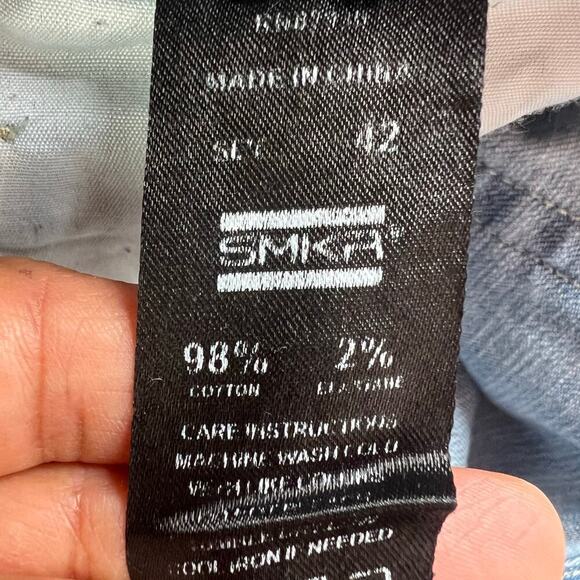 SMOKE RISE for BUCKLE Roxy Blue Stretch Shorts in Light Blue Men's 42 Waist - Picture 13 of 14